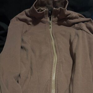 JLUXLABEL Taupe Zip-Up Jacket